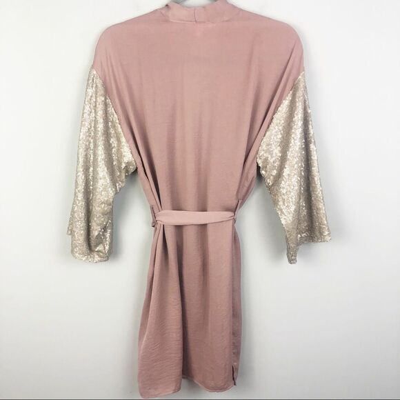 CHARMING CHARLIE | Sequin Sleeve Belted Kimono M - Picture 9 of 9